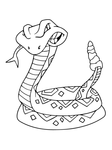 Un serpente arrabbiato disegni da colorare