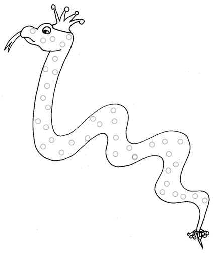 Un serpente con la corona disegni gratuiti per i bambini