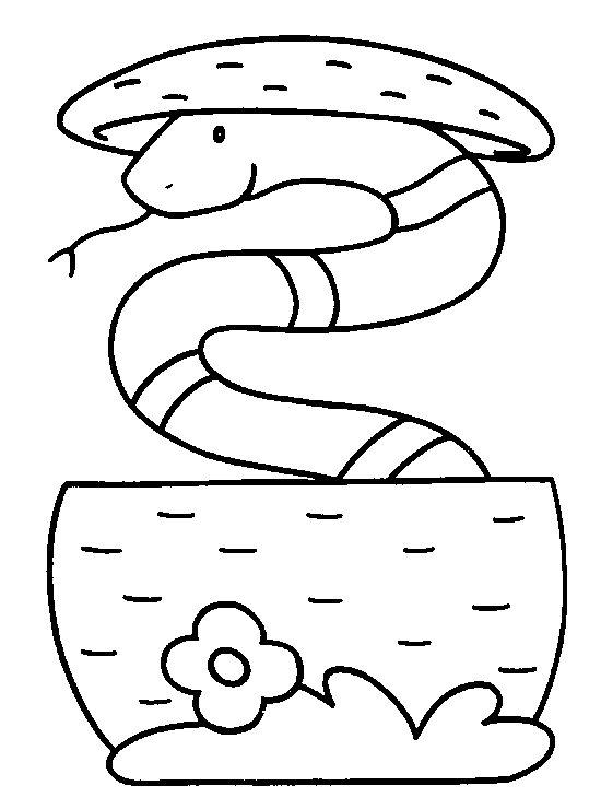 Un serpente nella cesta disegni da colorare gratis