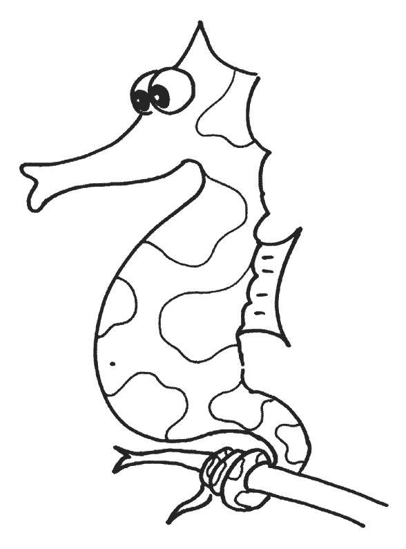 Un simpaticissimo cavalluccio marino disegni gratis per bambini