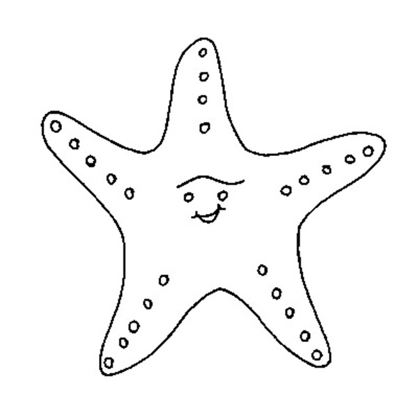 Una felice stella marina da colorare