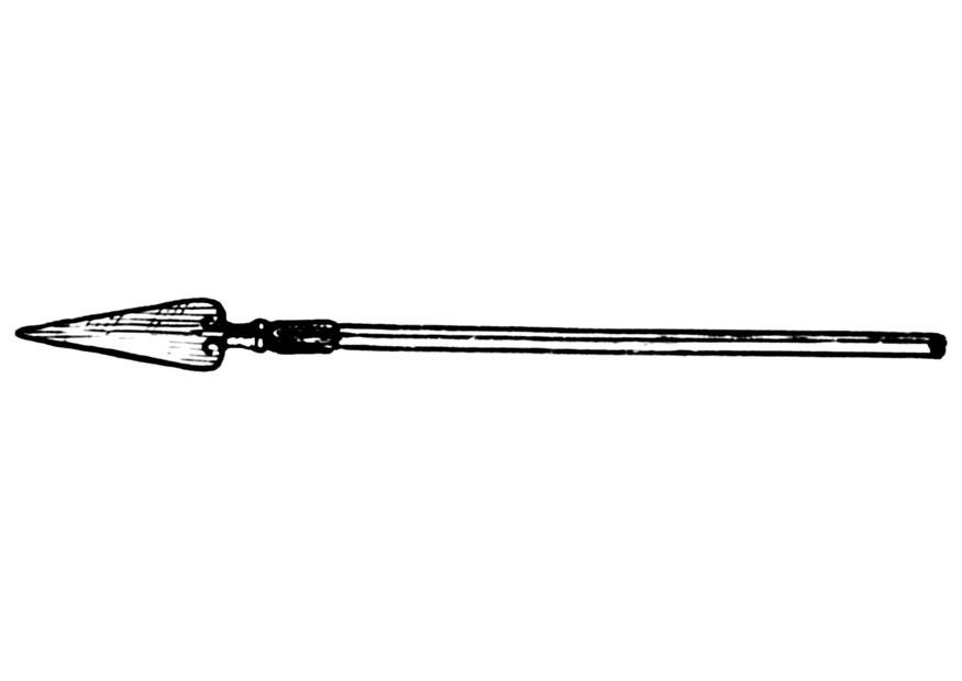 Una lancia arma primitiva disegno da colorare