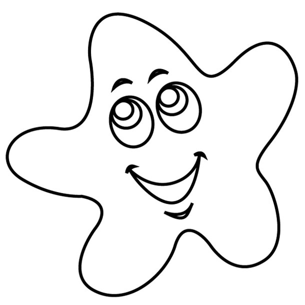 Una sorridente stella marina da stampare