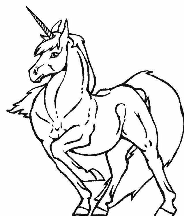 Unicorno sicuro di se disegno da colorare per bimbi e bimbe