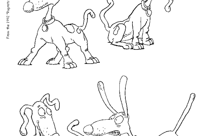 Vari disegni da colorare del cane Spike de I Rugrats 2