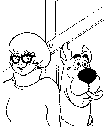 Velma e Scooby Doo stampa e colora gratis