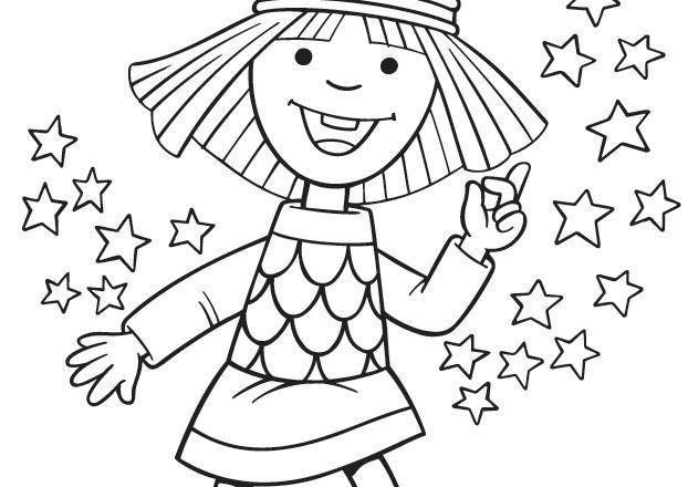 Vicky il vichingo con le stelline disegni da colorare bambini