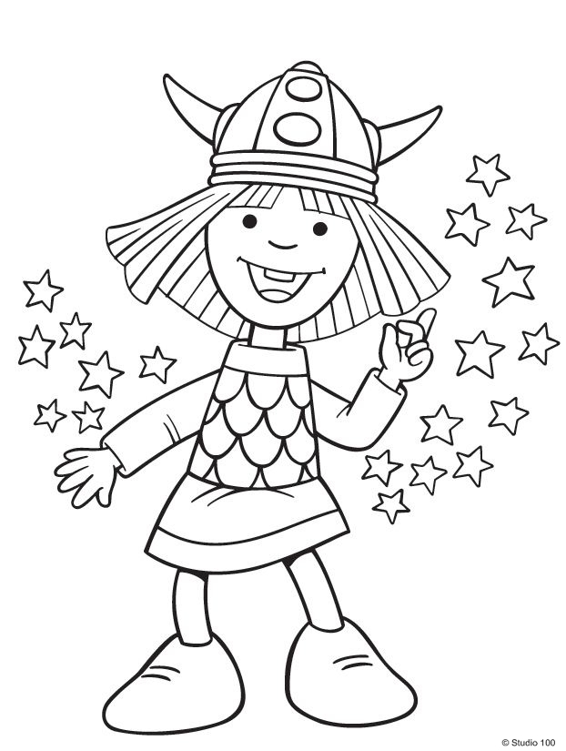 Vicky il vichingo con le stelline disegni da colorare bambini