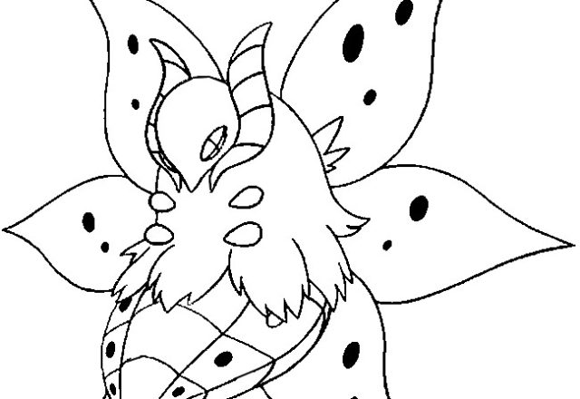 Volcarona Pokemon disegno da colorare
