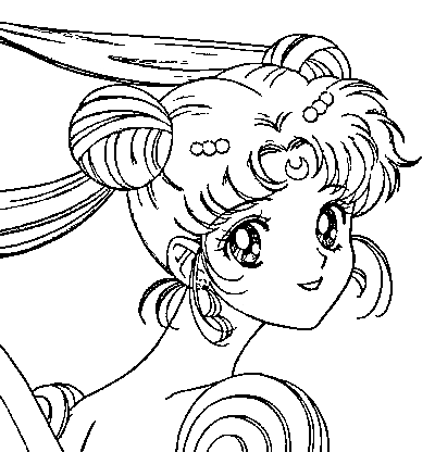 Volto di Sailor Moon da stampare e da colorare