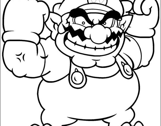 Wario disegno da colorare gratis Super Mario
