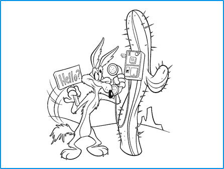 Willie il Coyote e le sue trappole disegni da colorare per bambini