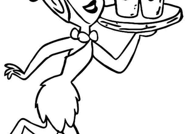 Wilma Flintstone cameriera disegno da colorare gratis