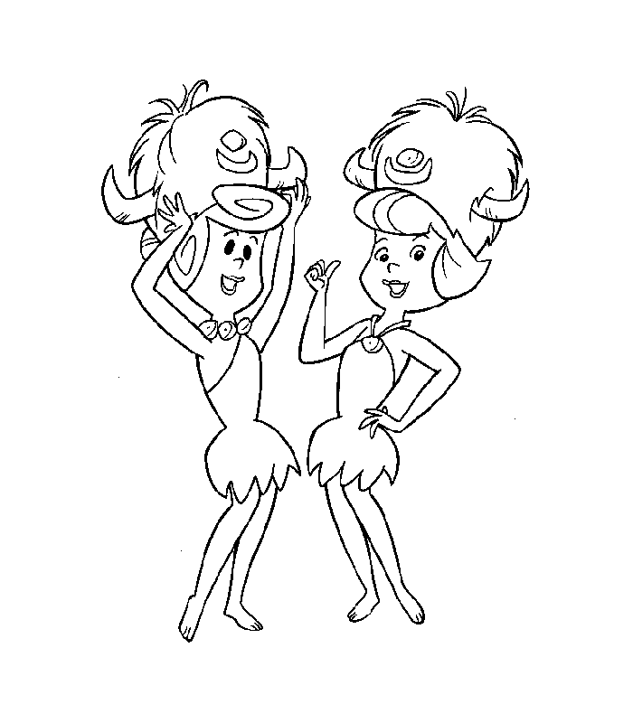 Wilma e Betty disegno da colorare Gli Antenati
