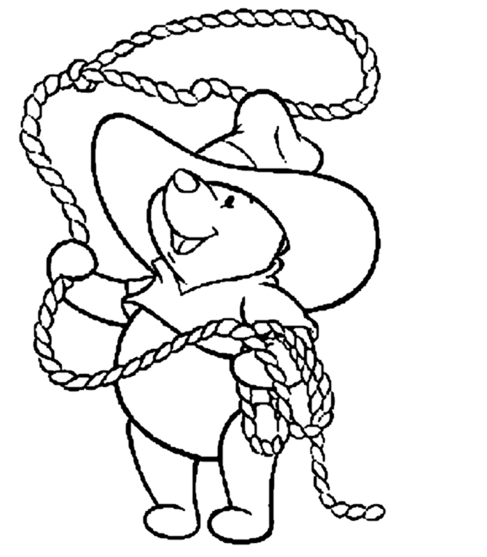 Winnie The Pooh vestito da cowboy