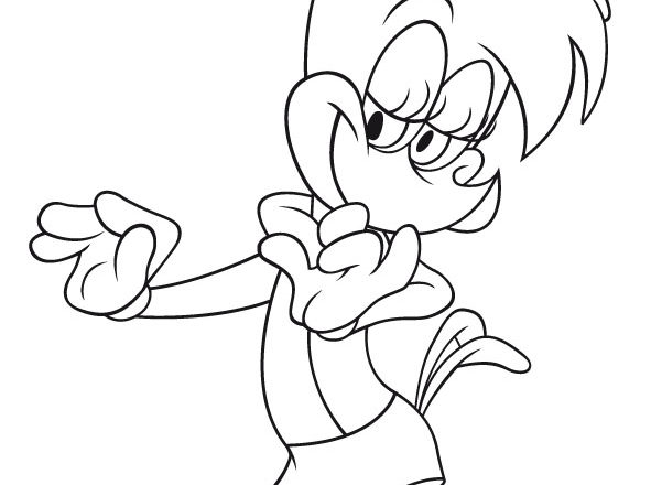 Winnie personaggio del cartone animato Picchiarello da colorare