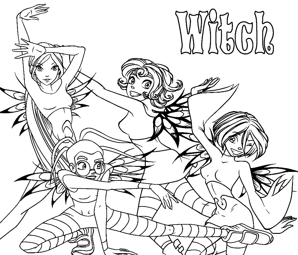 Witch 2 disegni da colorare gratis
