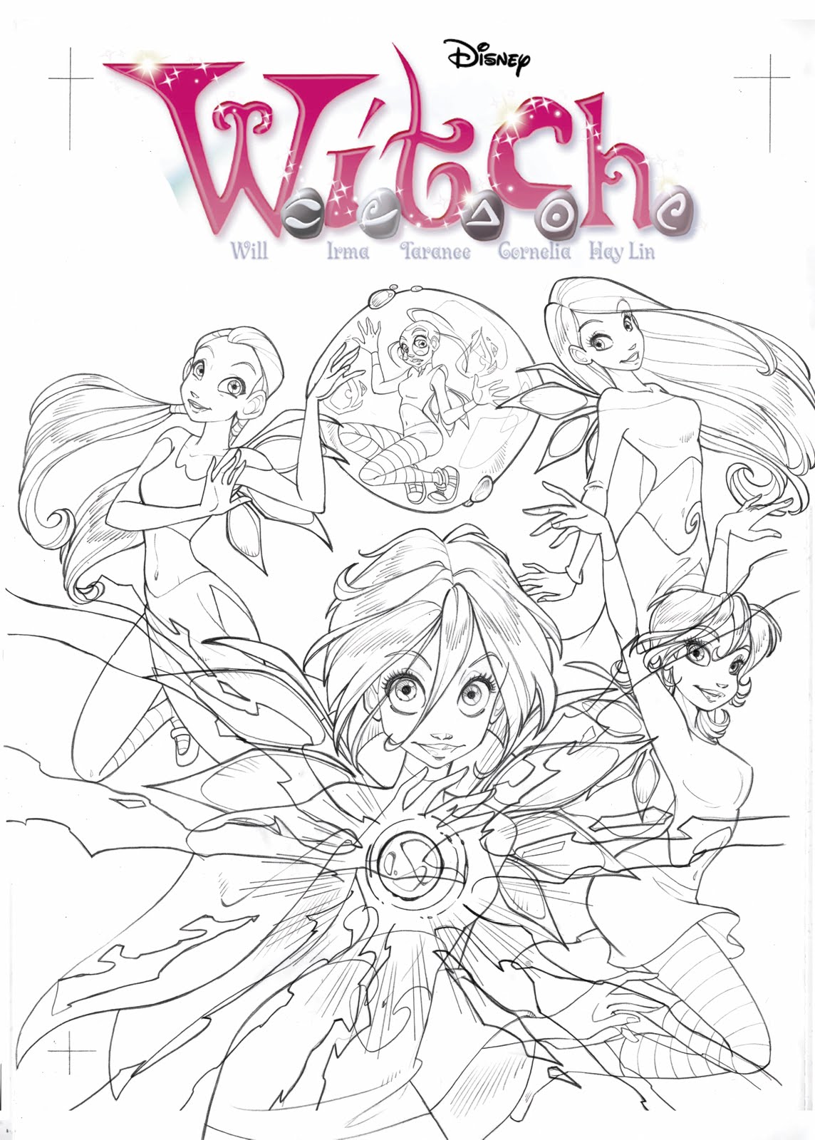 Witch 3 disegni da colorare gratis