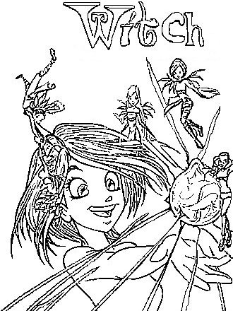Witch 4 disegni da colorare gratis