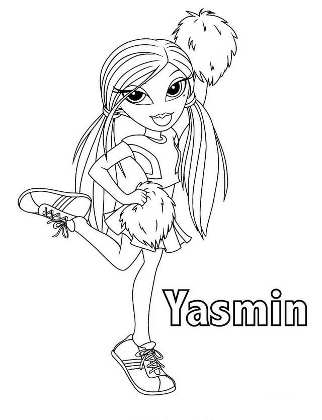 Yasmin Bratz cheerleader disegni da colorare gratis