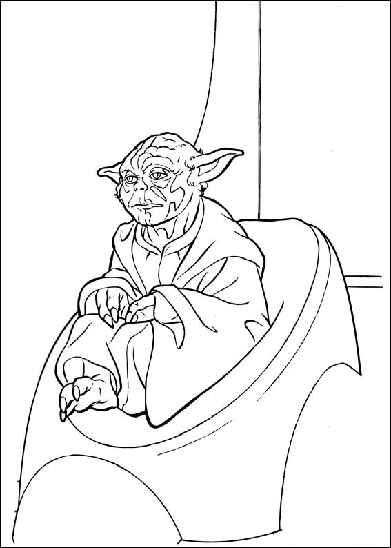 Yoda seduto disegni da colorare Star Wars
