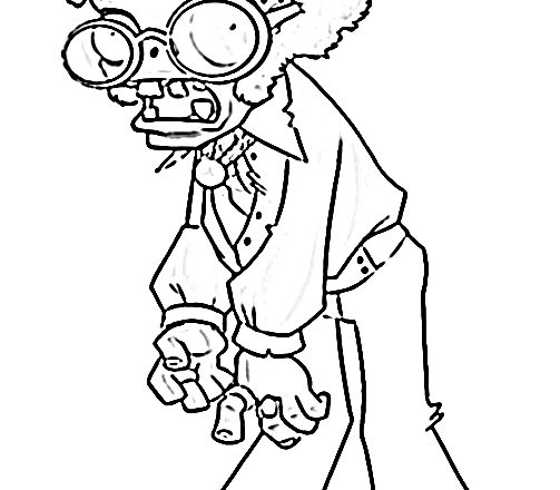 Zombie Boss di Piante contro Zombie disegno da colorare gratis
