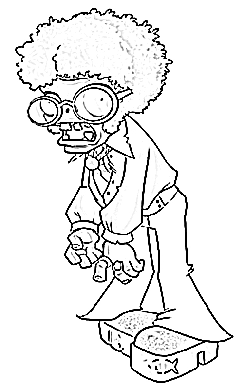 Zombie Boss di Piante contro Zombie disegno da colorare gratis