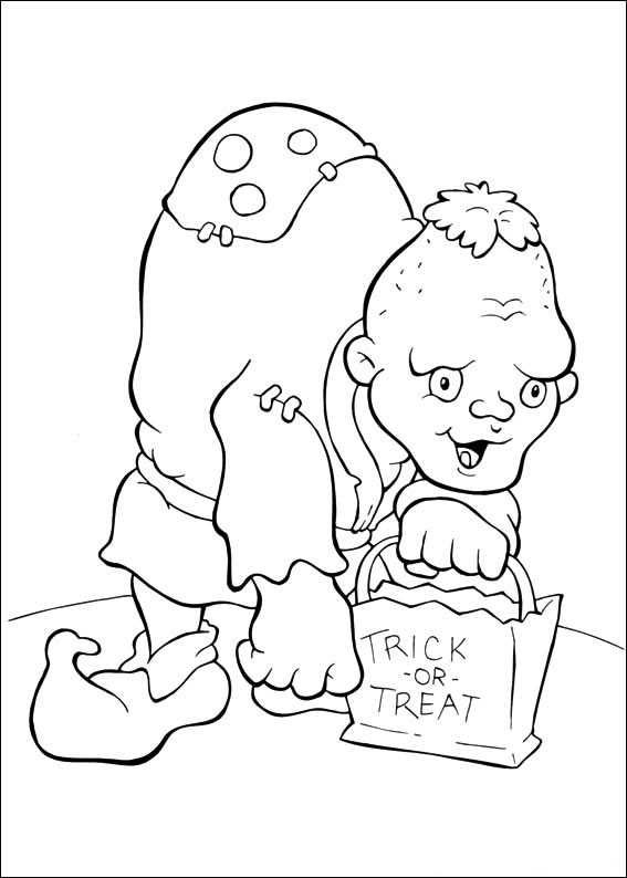 Zombie di Halloween disegno da colorare