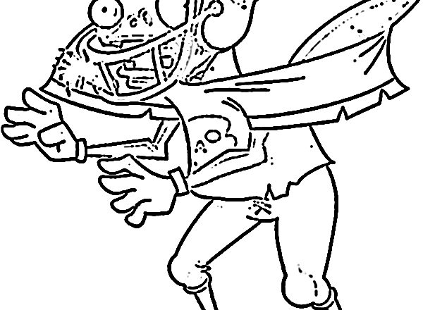 Zombie giocatore di rugby disegno da stampare e da colorare