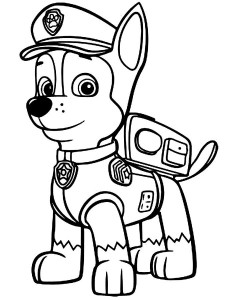 chase paw patrol disegni da colorare per bambini