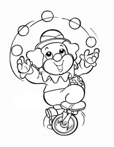 clown acrobata disegni da colorare gratis per bambini