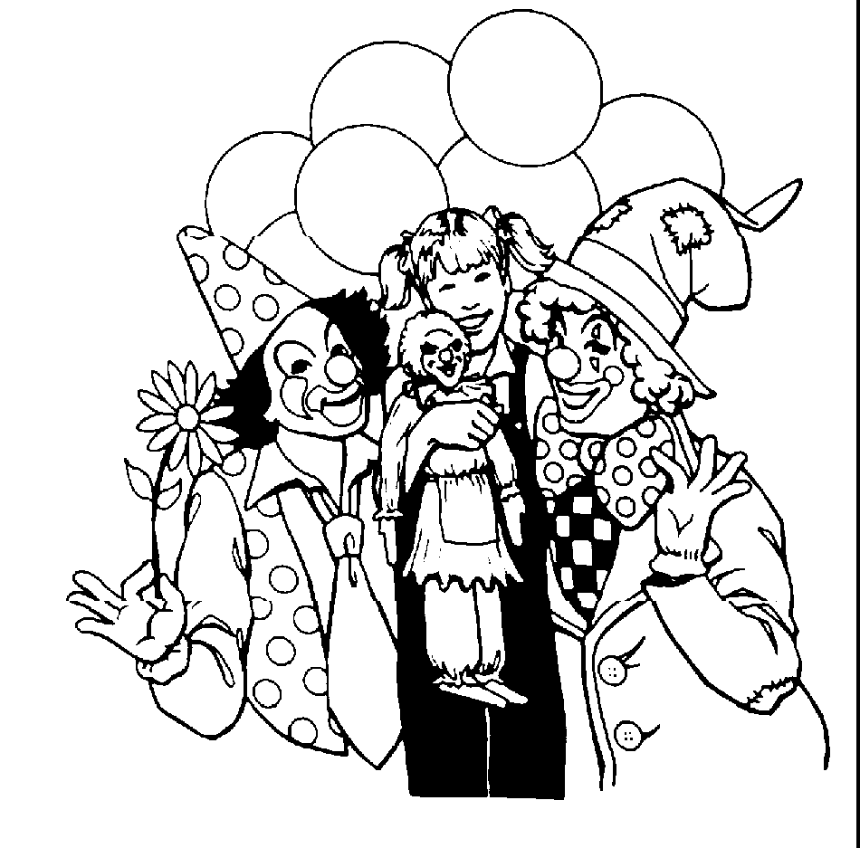 clown circo disegni per bambini da colorare gratis