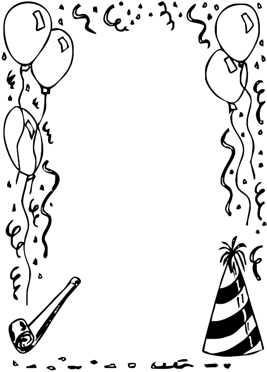 cornice carnevale disegno da colorare gratis