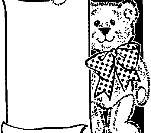 cornice con orsetto disegno da colorare gratis