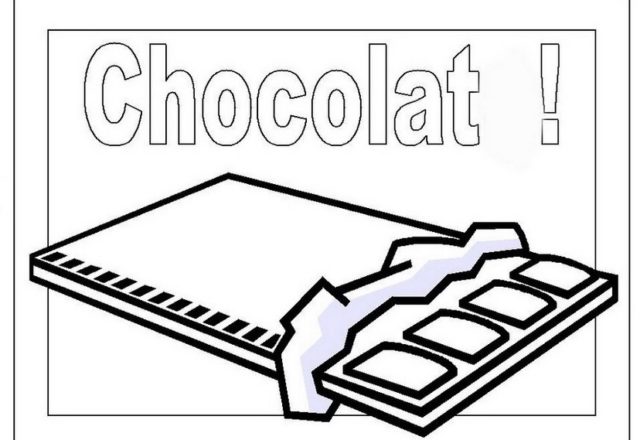 disegni da colorare barretta di cioccolato per bambini