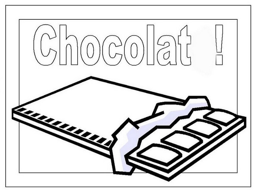 disegni da colorare barretta di cioccolato per bambini