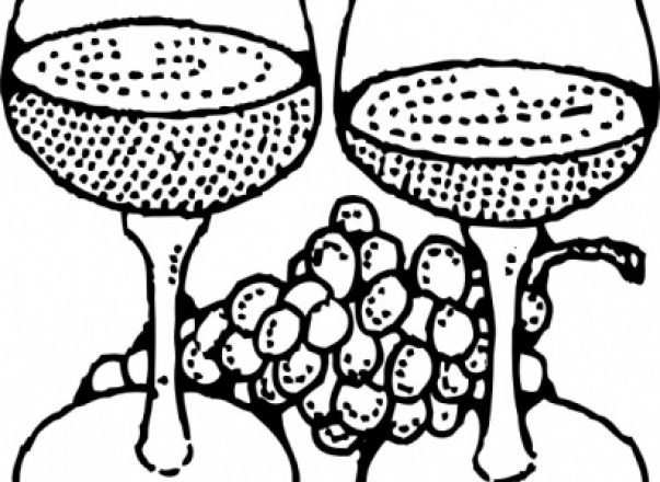 disegni da colorare bicchieri di vino