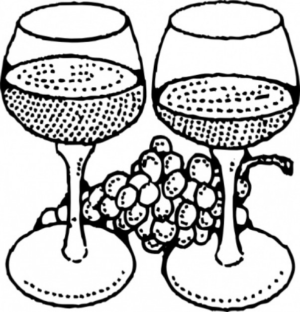 disegni da colorare bicchieri di vino