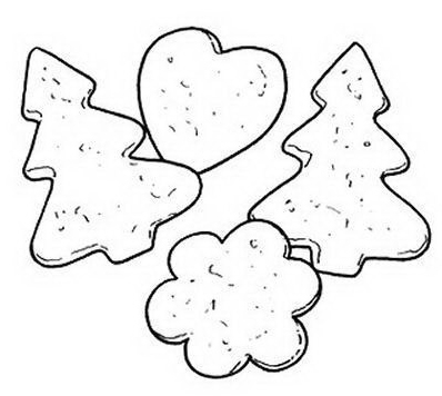 disegni da colorare biscotti di natale per bambini