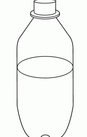 disegni da colorare bottiglia di acqua semplice