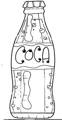 disegni da colorare bottiglia vetro coca cola