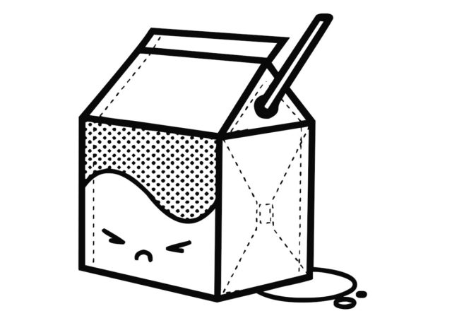 disegni da colorare brick latte con cannuccia