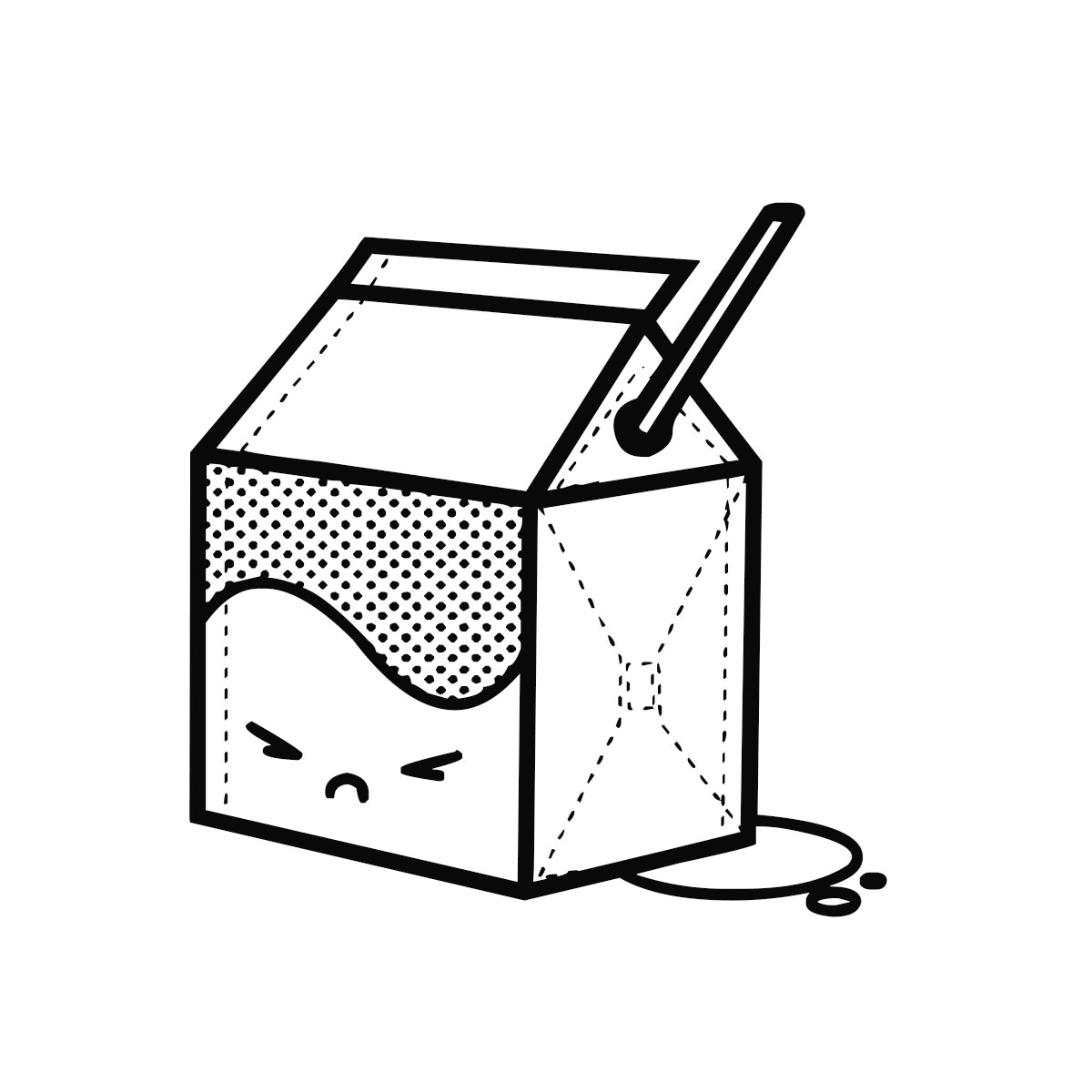 disegni da colorare brick latte con cannuccia