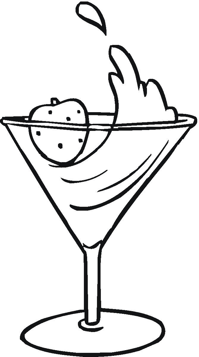 disegni da colorare cocktail alla fragola