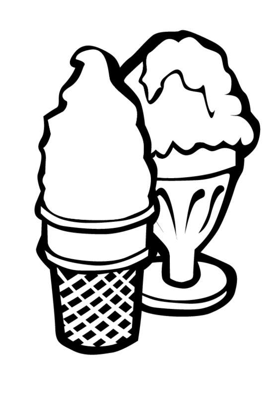 disegni da colorare cono e coppa gelato