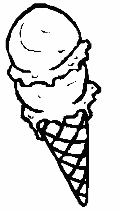 disegni da colorare cono gelato due gusti