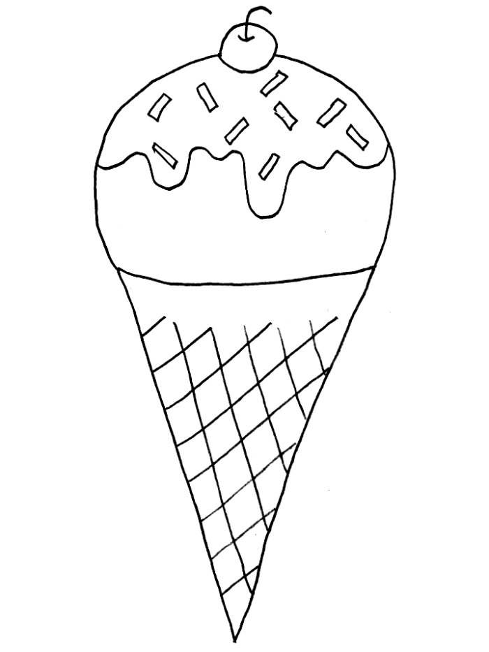 disegni da colorare cono gelato