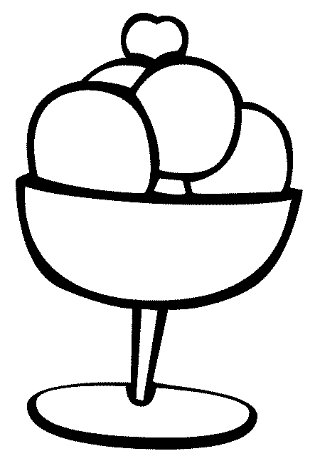 disegni da colorare coppa di gelato per bambini