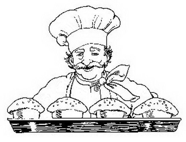 disegni da colorare cuoco sforna muffin