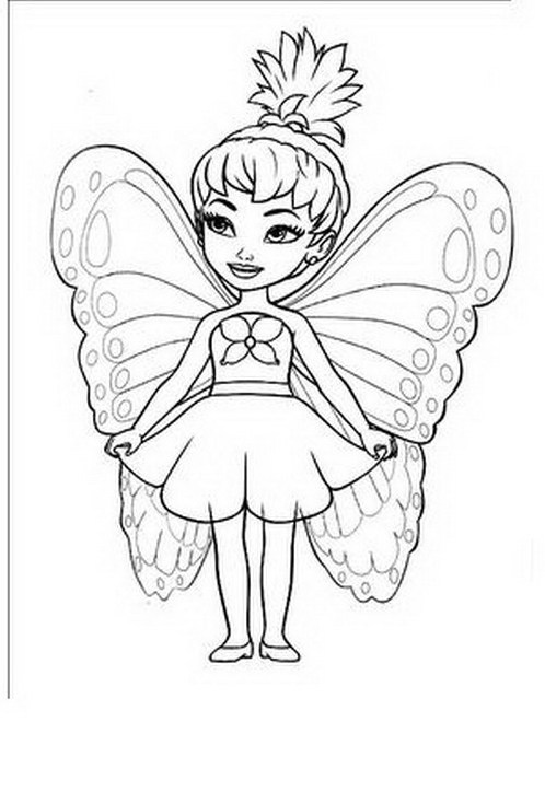 disegni da colorare fata farfalla per bambini gratis